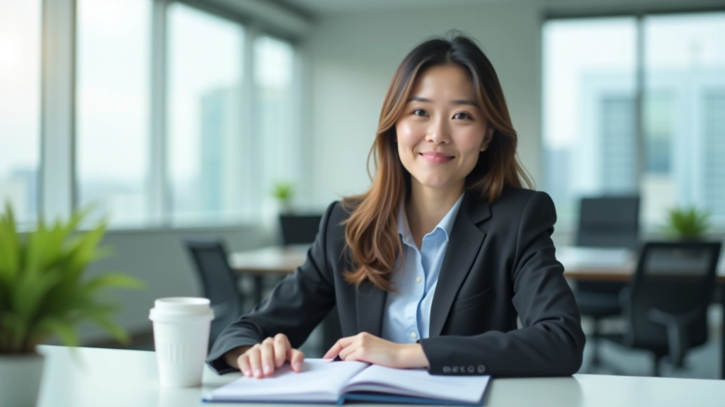 Professional working on goal planning at modern desk